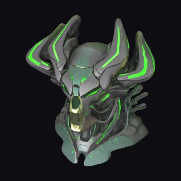 Cybernetic Skull Helmet