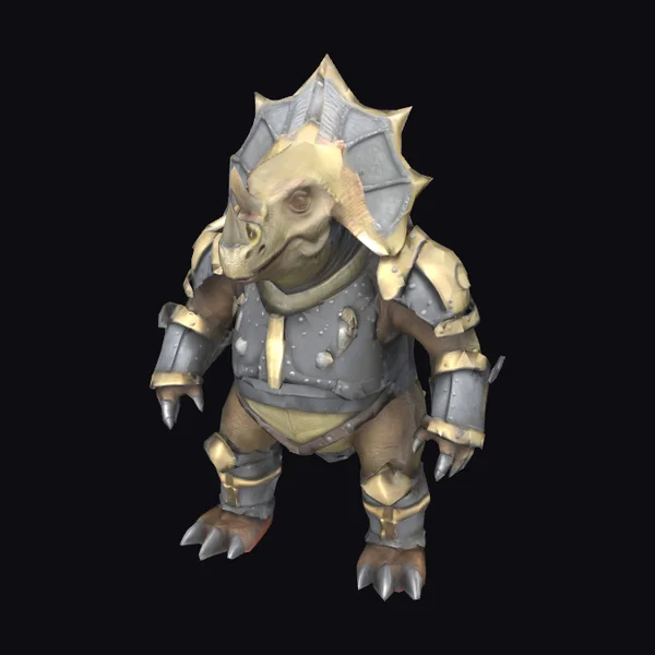 Armored Triceratops Knight
