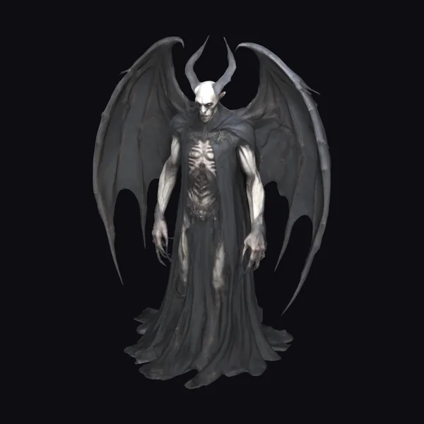 Dark Bat Winged Humanoid