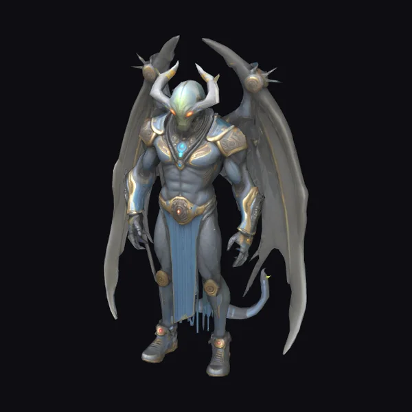 Alien Warrior with Wings