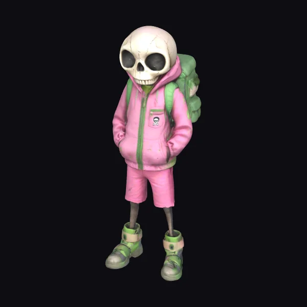 Skeleton Backpack Character