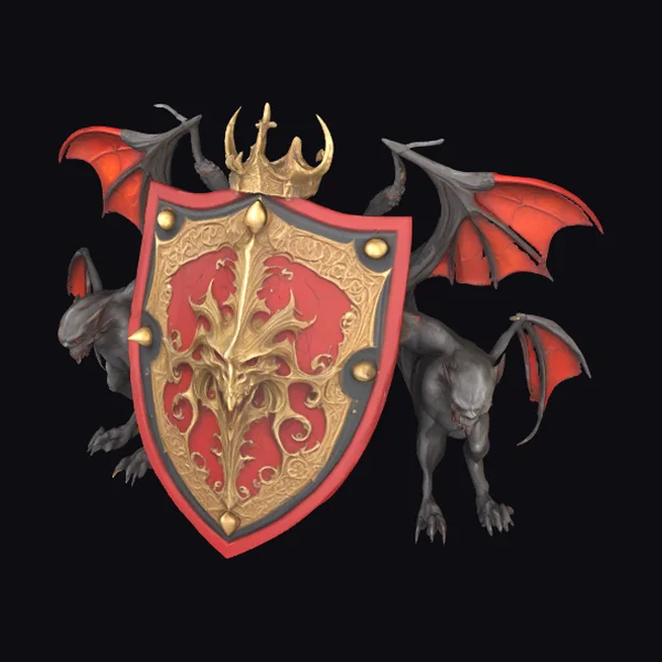 Vampiric Shield with Gargoyles