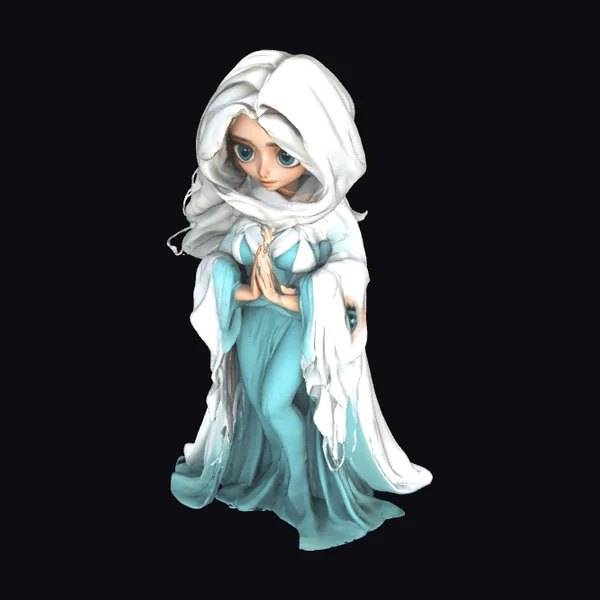 Praying Hooded Figure