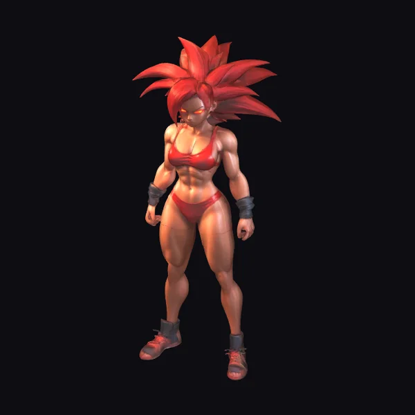 Super Fit Female Comic Character