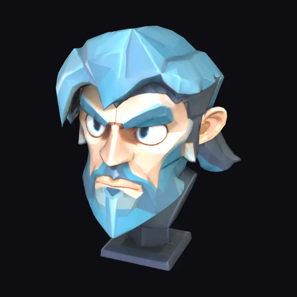 Faceted Warrior Bust