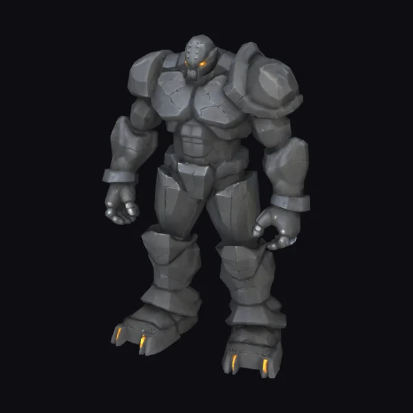 Gray Armored Giant Robot