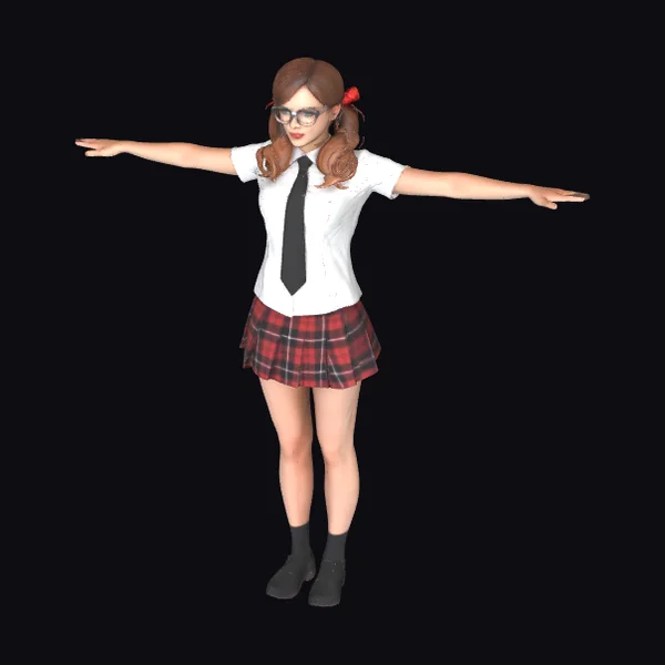 Girl in School Uniform