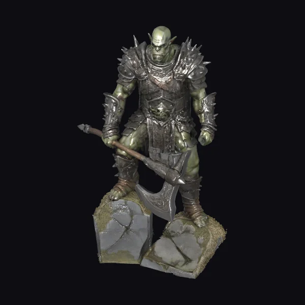 Gothic Orc Warrior Statue