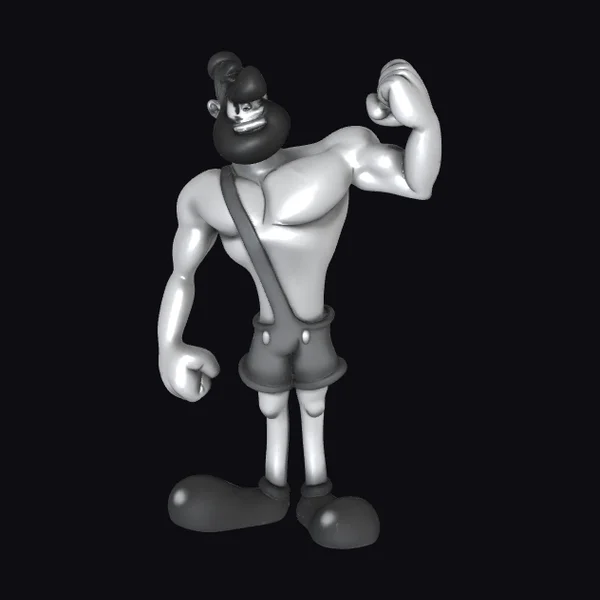 Muscular Cartoon Man