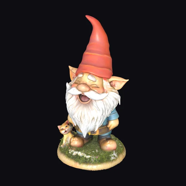 Laughing Gnome and Kitten