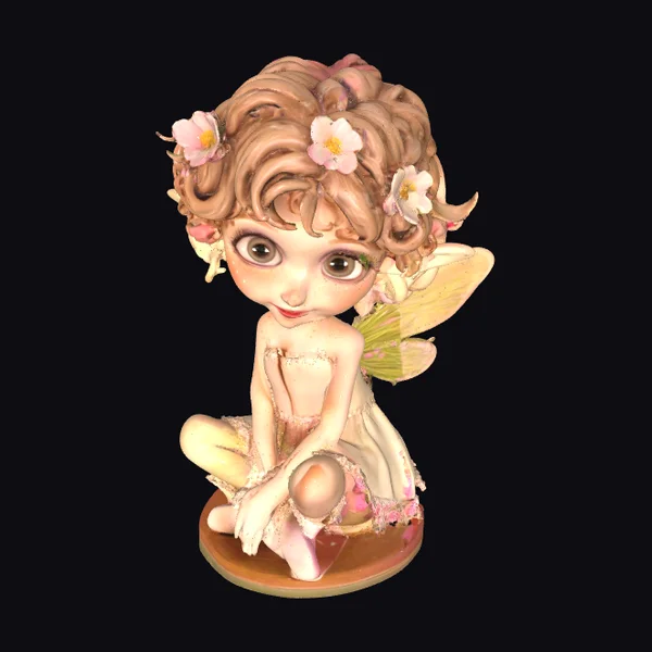 Curly Head Fairy Figurine