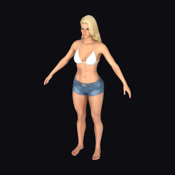 Blonde Woman in Denim