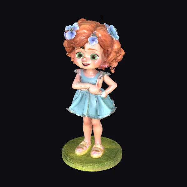 Cute Girl with Flowers