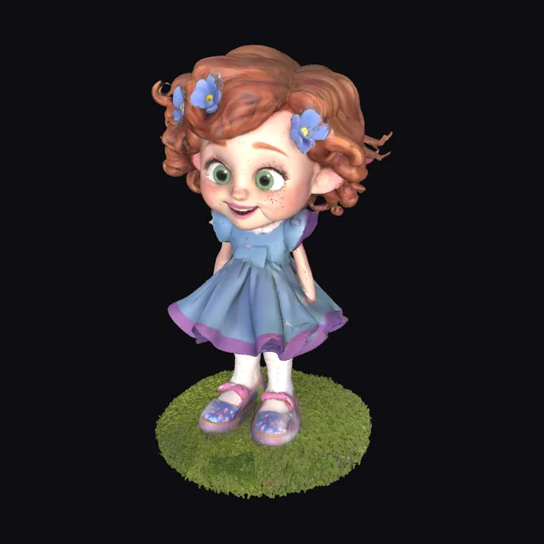 Cute Girl with Flowers