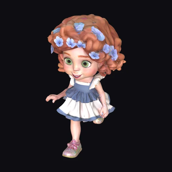 Little Girl with Flowers