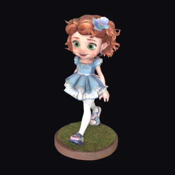 Cute Girl with Flower