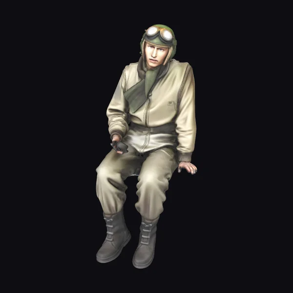 Sitting Pilot Character