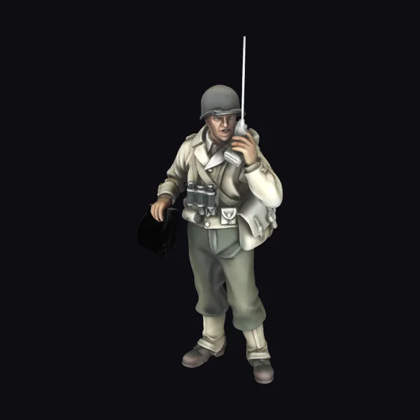 US Soldier with Radio