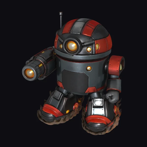 Red Black Robot Unit