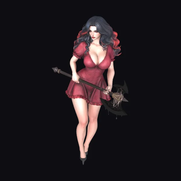 Warrior Woman with Battle Axe