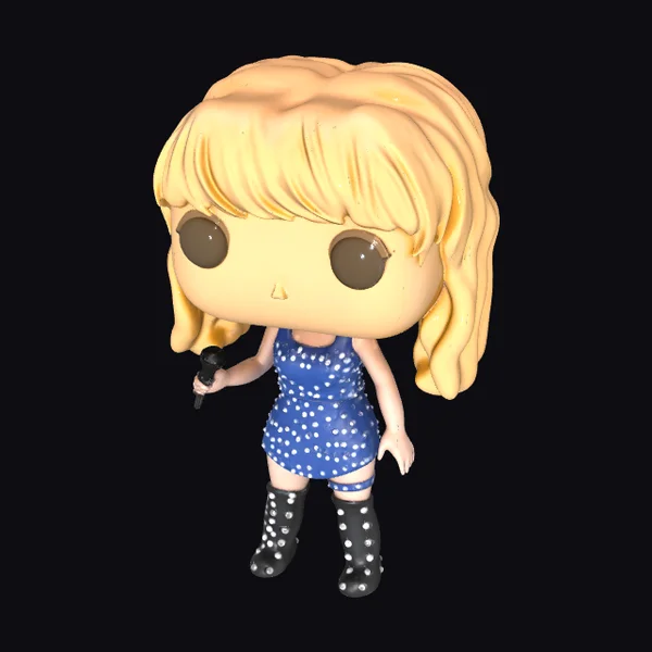 Blonde Pop Star Figurine