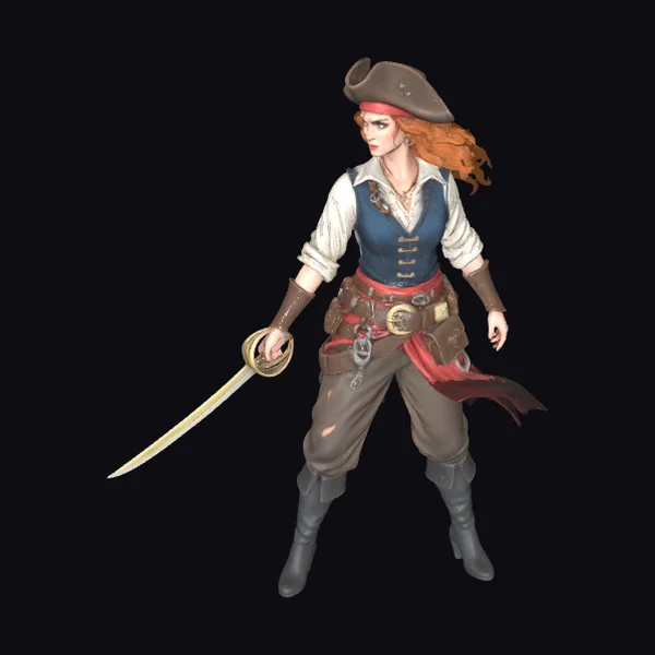 Pirate Captain at Sunset