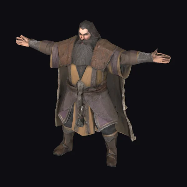 Dwarf Lord in Brown Robes