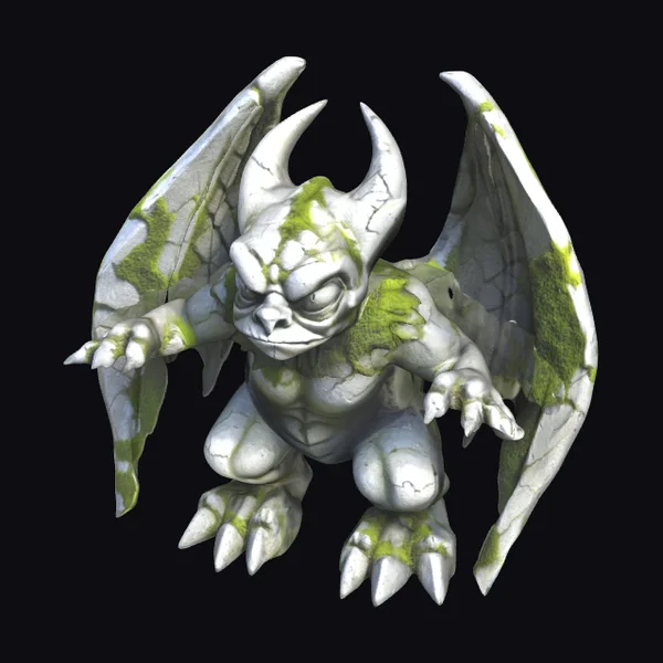 Weathered Stone Gargoyle