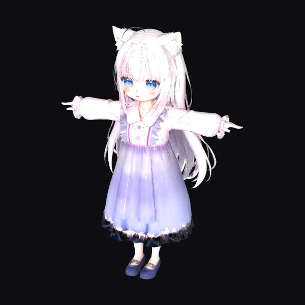 Anime Girl with Cat Ears