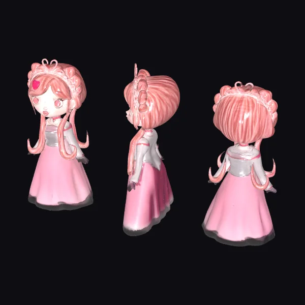 Pink Princess Cartoon Character