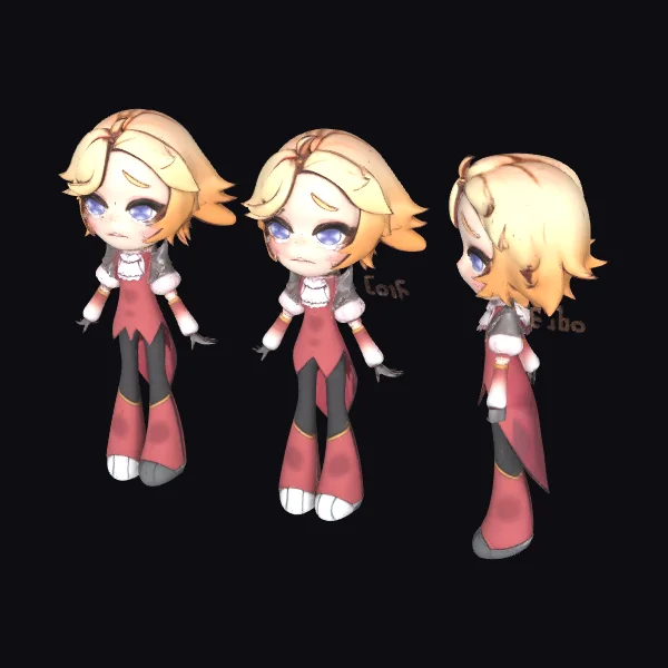 Blonde Anime Girl Character