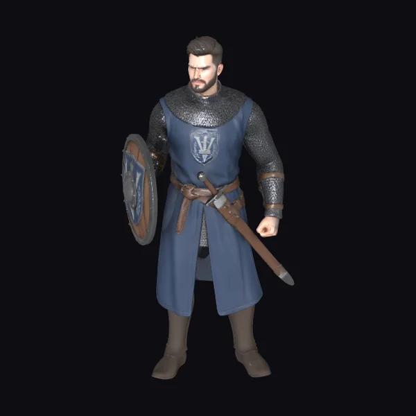 Medieval Knight with Shield