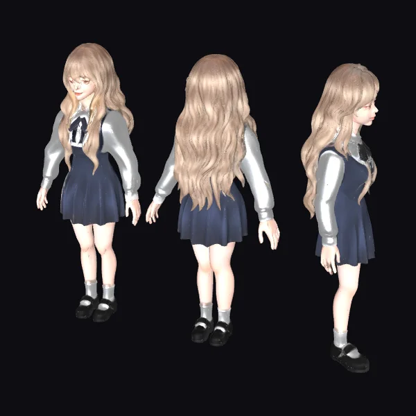 Girl in School Uniform