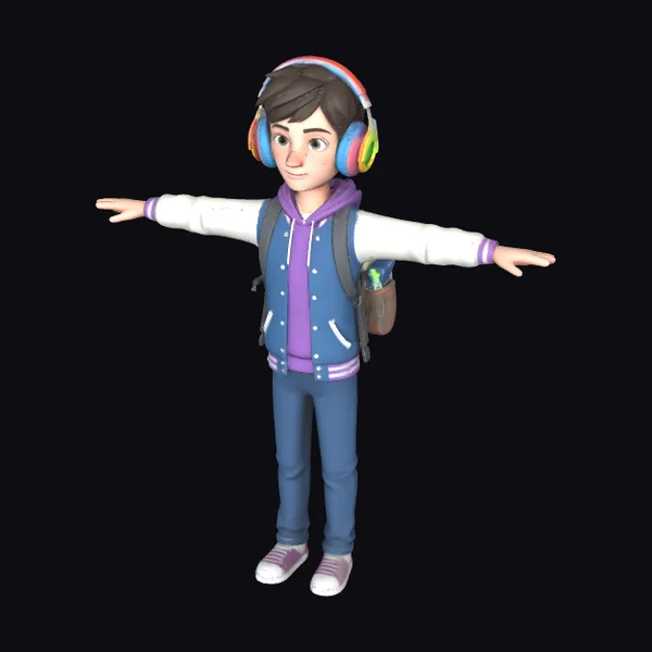 Young Boy with Headphones