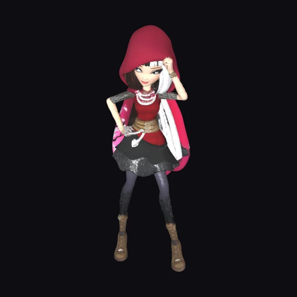 Red Hooded Female Adventurer