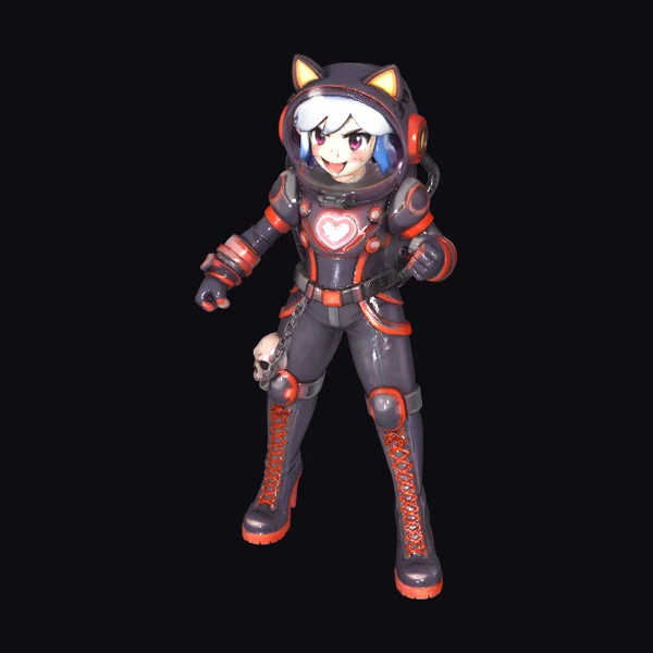 Astronaut Cat Girl Suit
