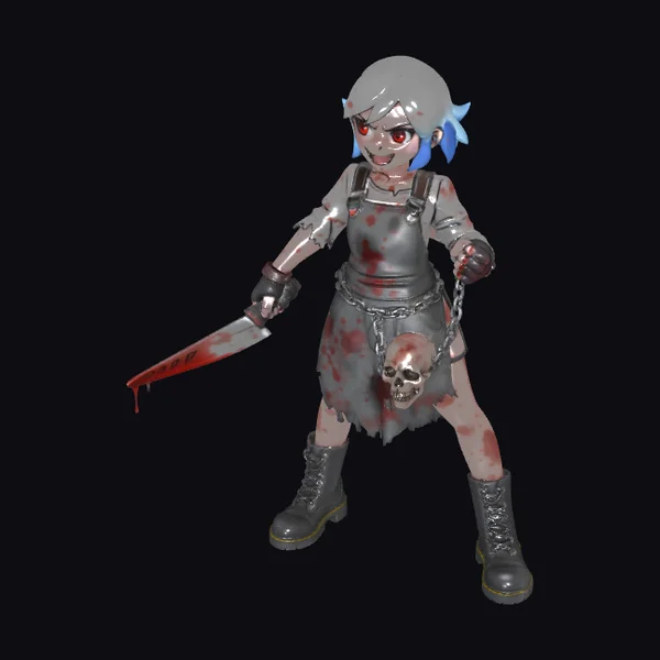 Bloody Doll with Knife