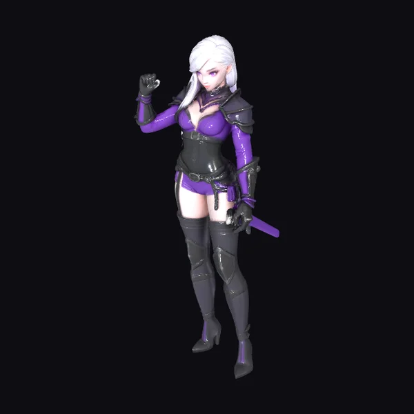 Female Warrior in Armor