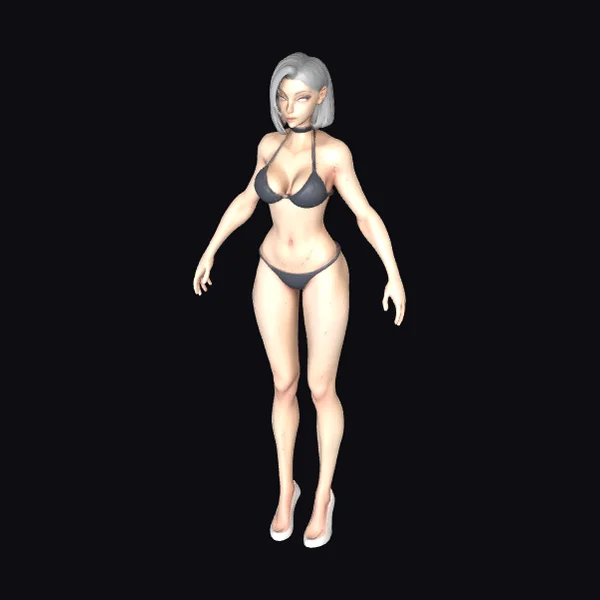 Gray-Haired Female Figure