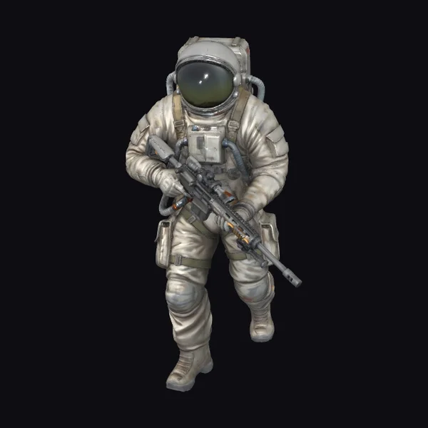 Astronaut with Assault Rifle