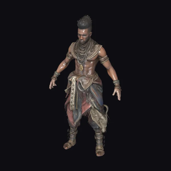 Warrior with Mohawk Hairstyle