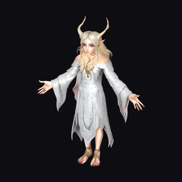 Elf Female with Horns