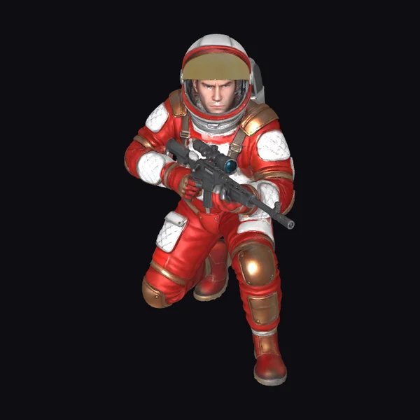 Space Soldier with Rifle