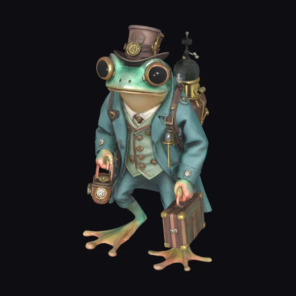Steampunk Frog Traveler