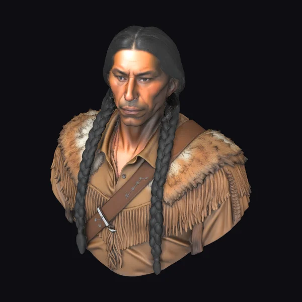 Native American Male Bust