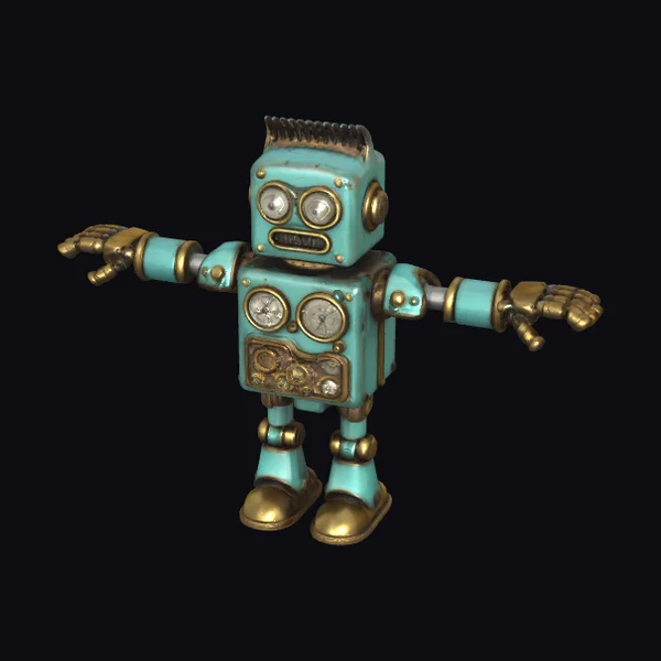 Steampunk Robot Figure