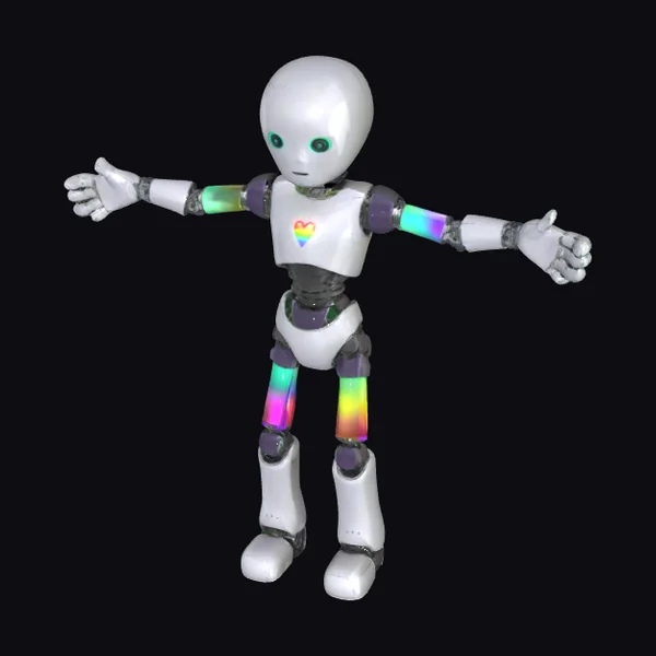 Rainbow Heart Robot