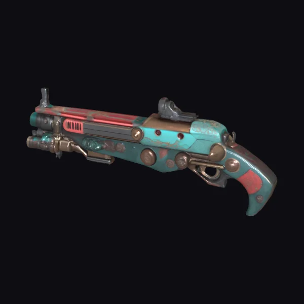 Rusty Sci-Fi Blaster Gun