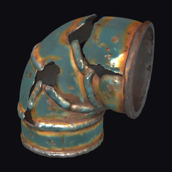 Rusty Pipe Elbow Fitting