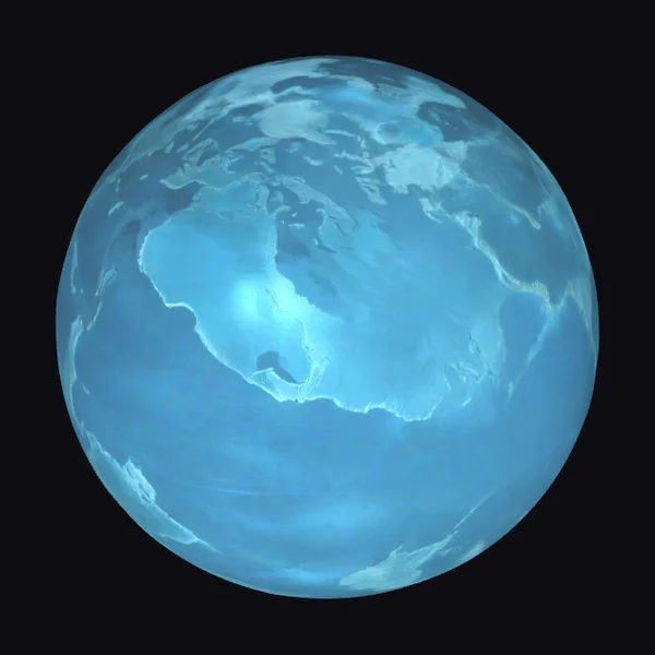 Glowing Blue Earth